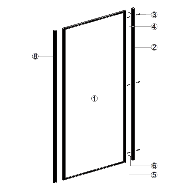 Eden Return Panel Kit Includes : Vertical section 1950 x 2, Top/Bottom Rail 1500 x 2, Wall channel 1950 x 1 , Corner bead 1950 x 1 , Clear glazing wedge x 7 meters , screw kit set to make 1 panel.